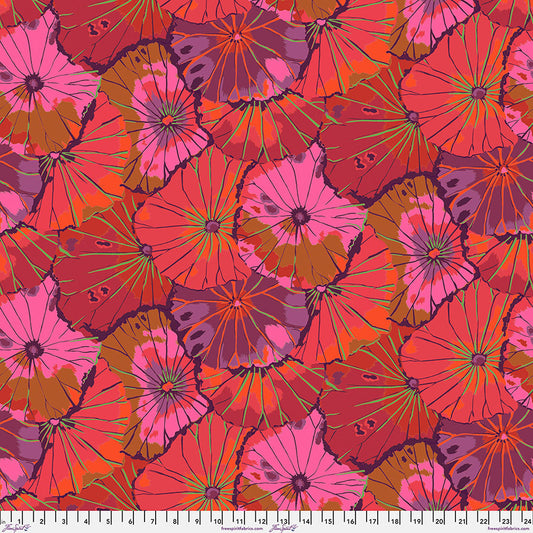 Kaffe Fassett Fabrics - Lotus Leaf - Wine  From FreeSpirit Fabrics