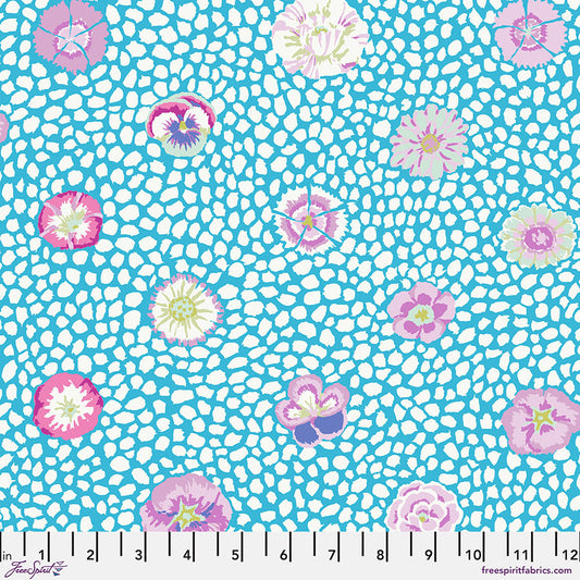 Kaffe Fassett Fabrics - Guinea Flower - Turquoise  From FreeSpirit Fabrics