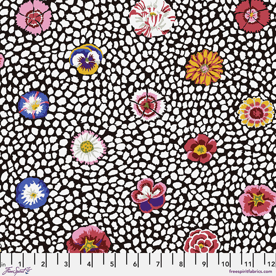 Kaffe Fassett Fabrics - Guinea Flower - White  From FreeSpirit Fabrics