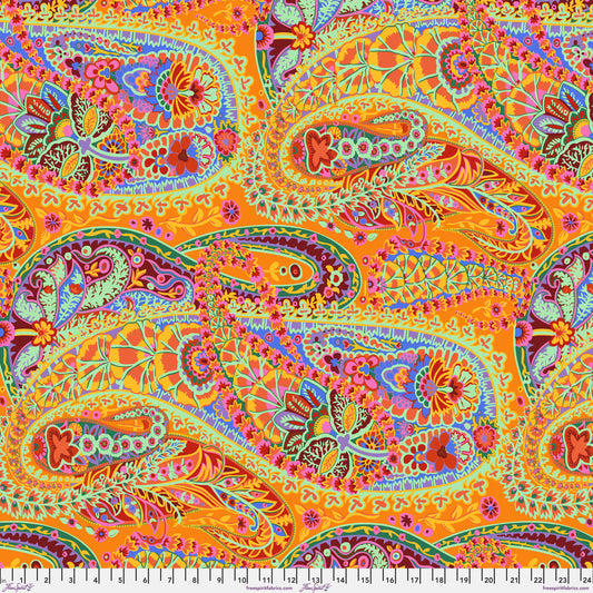 Kaffe Fassett Fabrics - Paisley Jungle - Tangerine  From FreeSpirit Fabrics
