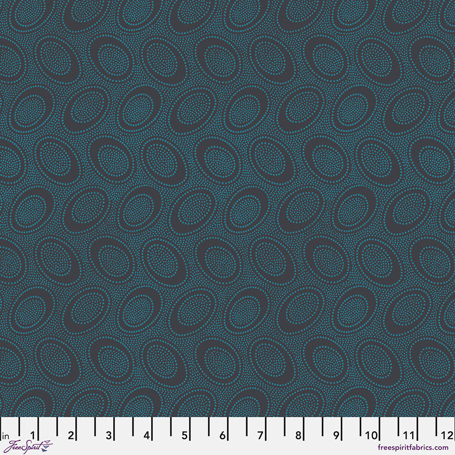 Kaffe Fassett Fabrics - Aboriginal Dot - Charcoal  From FreeSpirit Fabrics