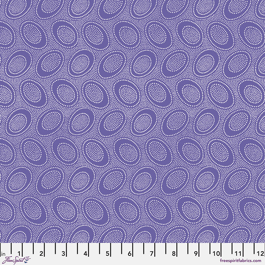 Kaffe Fassett Fabrics - Aboriginal Dot - Iris  From FreeSpirit Fabrics