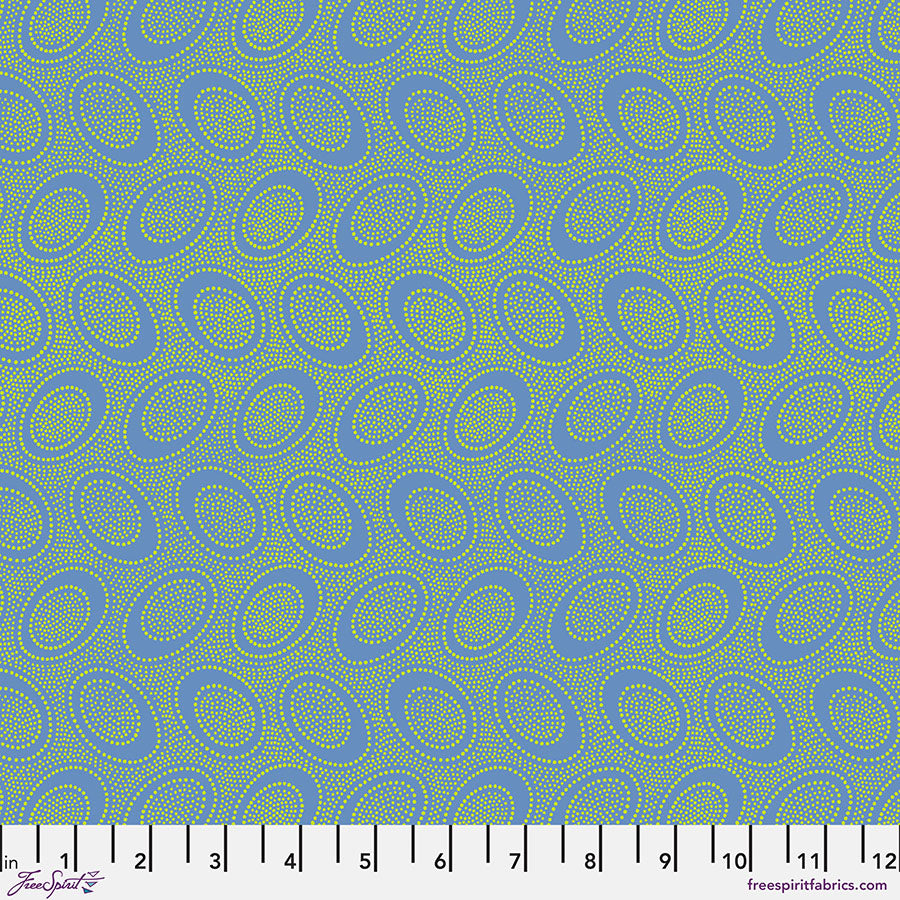Kaffe Fassett Fabrics - Aboriginal Dot - Ocean  From FreeSpirit Fabrics