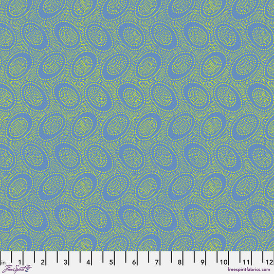 Kaffe Fassett Fabrics - Aboriginal Dot - Ocean  From FreeSpirit Fabrics