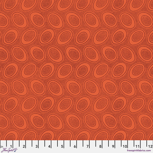 Kaffe Fassett Fabrics - Aboriginal Dot - Orange  From FreeSpirit Fabrics