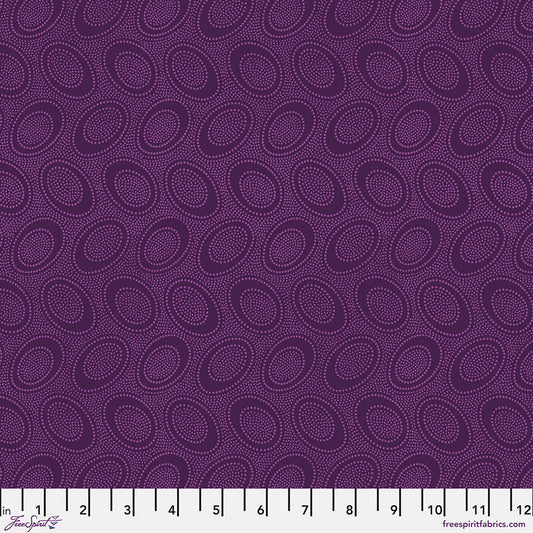 Kaffe Fassett Fabrics - Aboriginal Dot - Plum  From FreeSpirit Fabrics