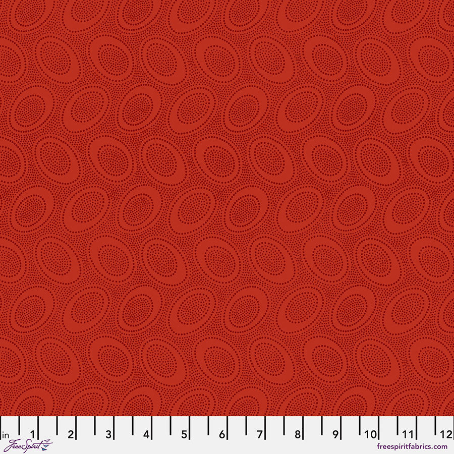 Kaffe Fassett Fabrics - Aboriginal Dot - Red  From FreeSpirit Fabrics
