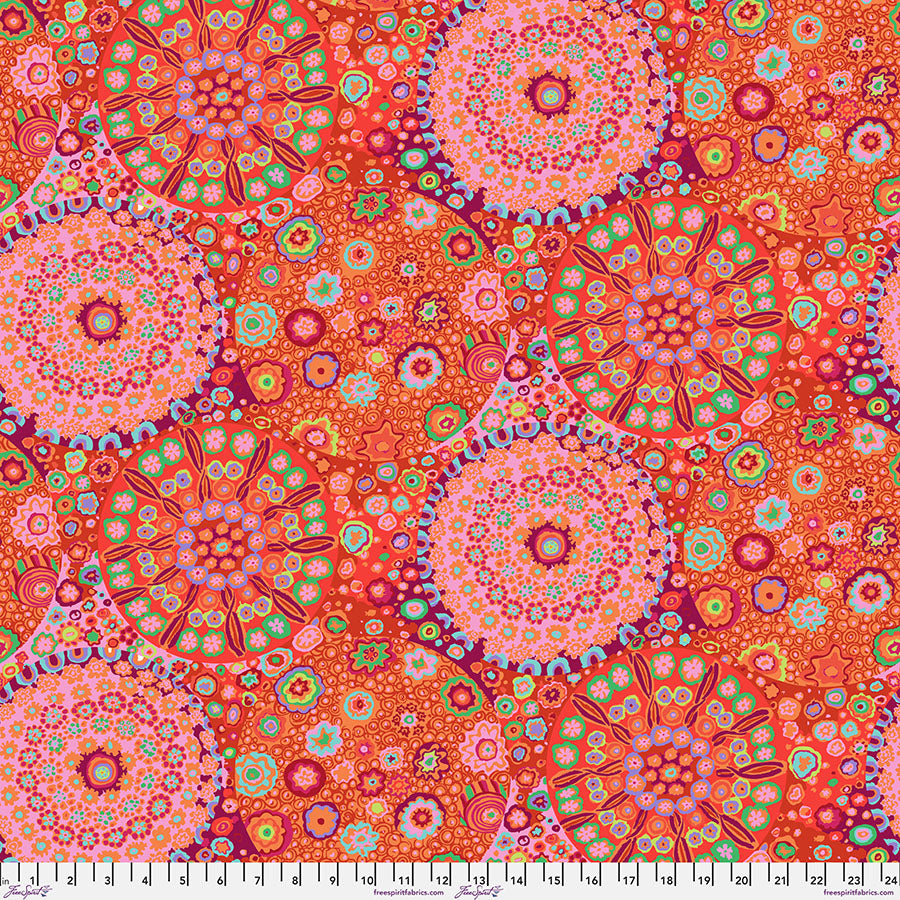 Kaffe Fassett Fabrics - Millefiore - Tomato  From FreeSpirit Fabrics