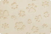 Minky - Luxe Cuddle® Embossed Paws BEIGE From Shannon Fabrics