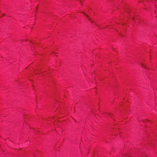 Minky -Lux Snuggle New York BRIGHT ROSE From EZ Fabric