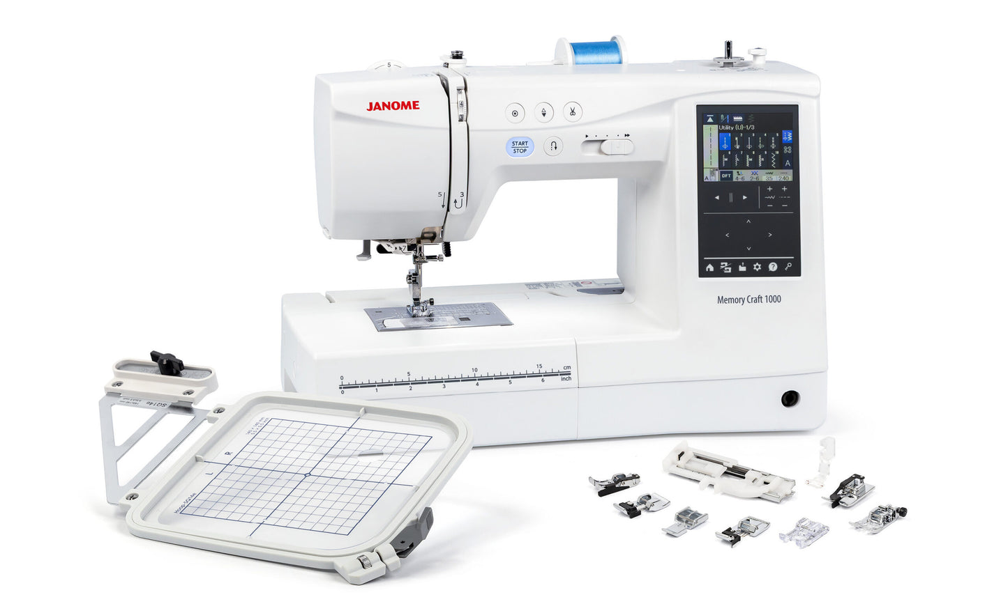 Janome Memory Craft 1000 Combo Sewing/Embroidery Machine