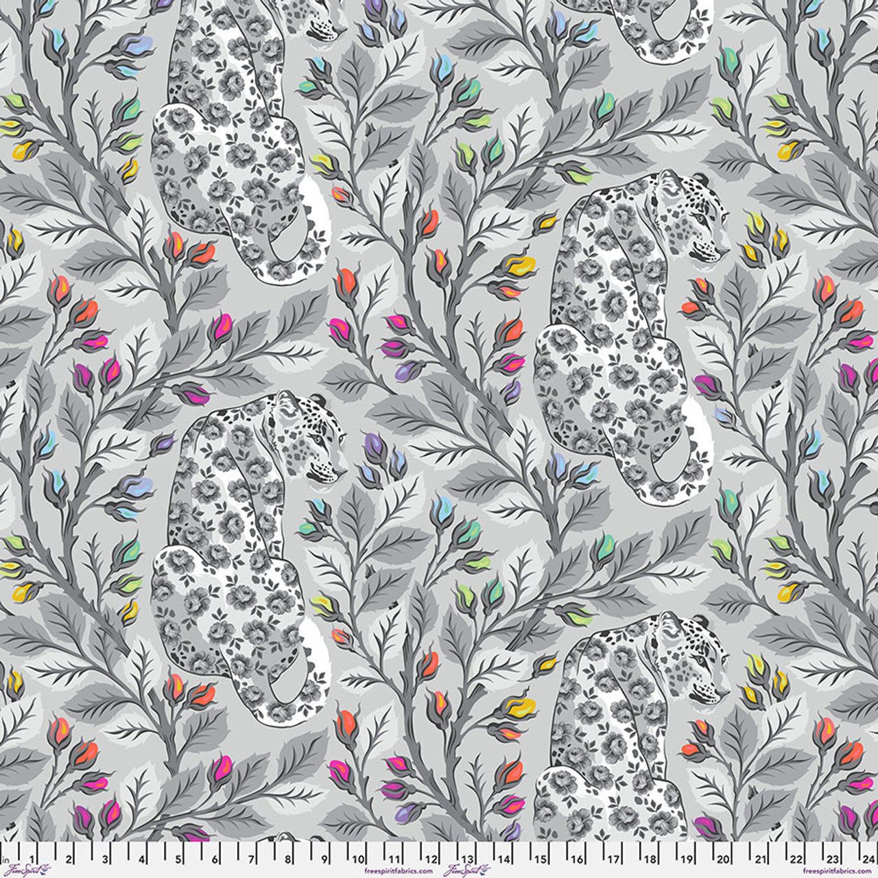 Beauty Mark - Fog || Tula Pink's Graywork & True Colors MINKY Fabric - 60 inches Wide