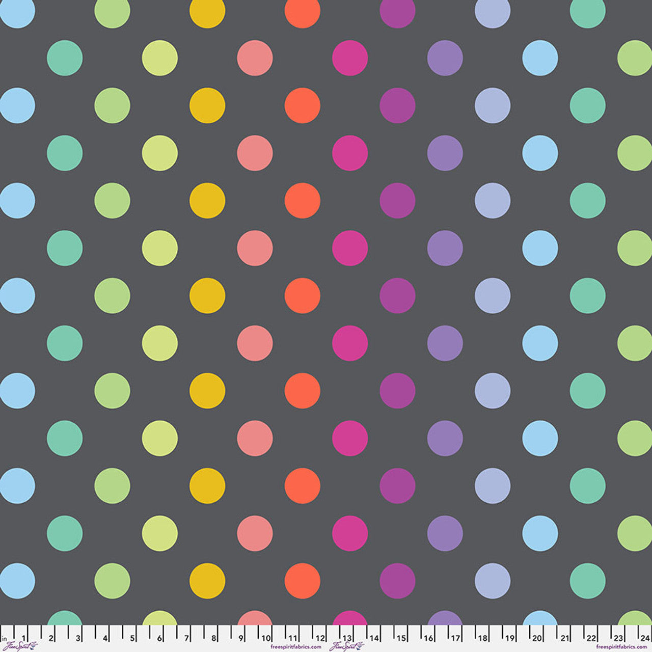 Disco Poms - Shadow || Tula Pink's Graywork & True Colors MINKY - 60 inches Wide