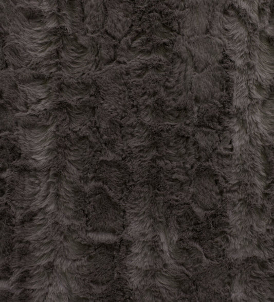 Minky -Lux Snuggle Malibu Charcoal From EZ Fabric