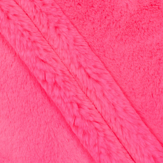 Minky -Lux Snuggle Neon Baby Whispy NEON PINK From EZ Fabric