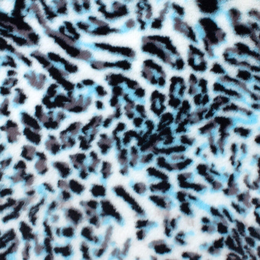 Minky -Lux Snuggle Neon Lynx Kodi NEON BLUE From EZ Fabric