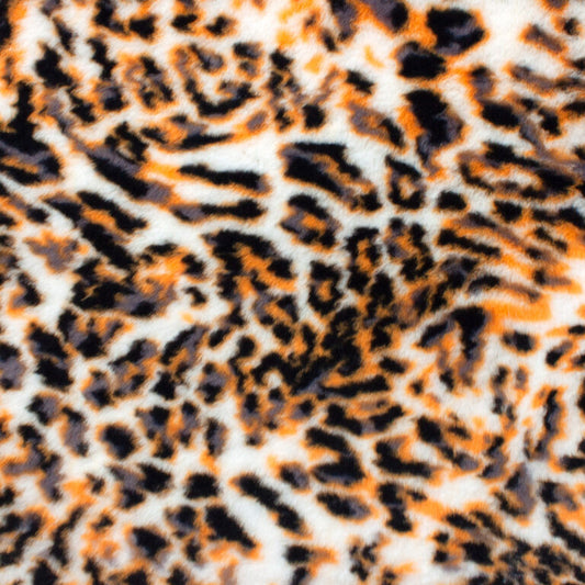 Minky -Lux Snuggle Neon Lynx Kodi NEON ORANGE From EZ Fabric