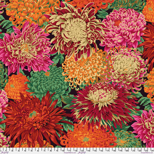 Kaffe Fassett Fabrics - Japanese Chrysanthemum - Red From FreeSpirit Fabrics