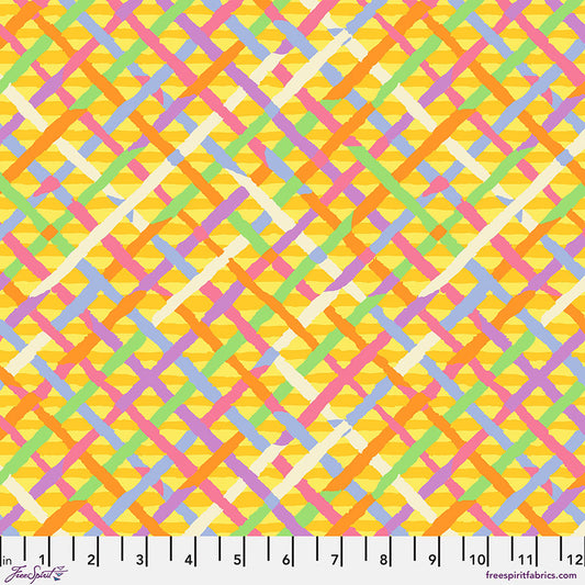 Kaffe Fassett Fabrics - Mad Plaid - Gold  From FreeSpirit Fabrics