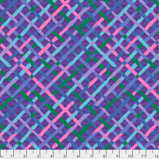 Kaffe Fassett Fabrics - Mad Plaid - Plum  From FreeSpirit Fabrics