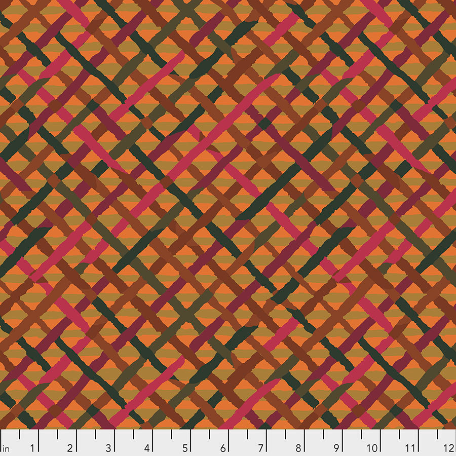 Kaffe Fassett Fabrics - Mad Plaid - Rust  From FreeSpirit Fabrics