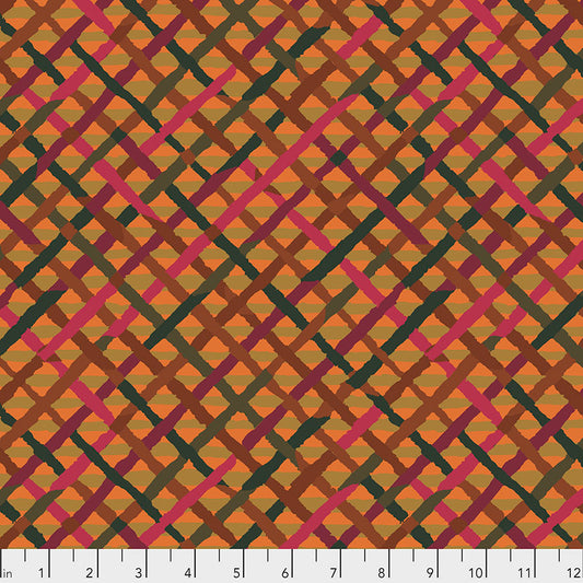 Kaffe Fassett Fabrics - Mad Plaid - Rust  From FreeSpirit Fabrics