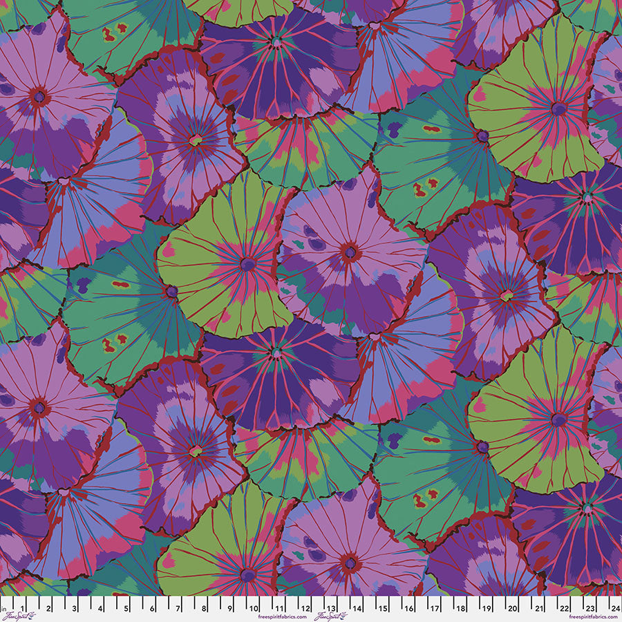 Kaffe Fassett Fabrics - Lotus Leaf - Purple  From FreeSpirit Fabrics