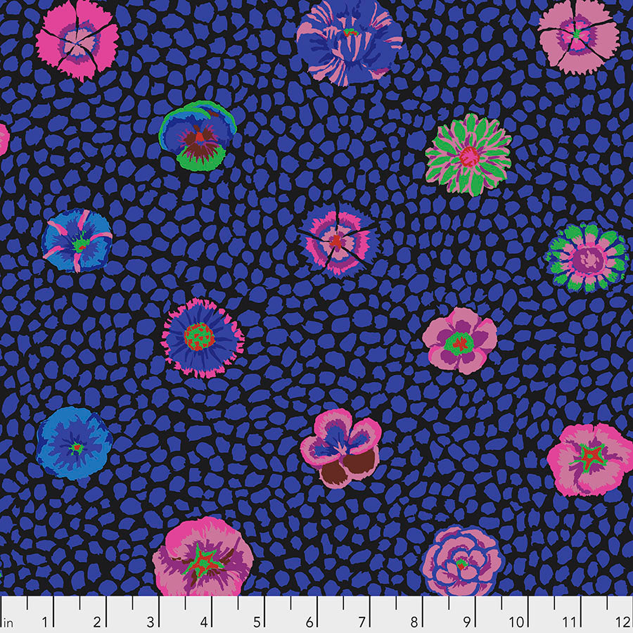 Kaffe Fassett Fabrics - Guinea Flower - Black  From FreeSpirit Fabrics