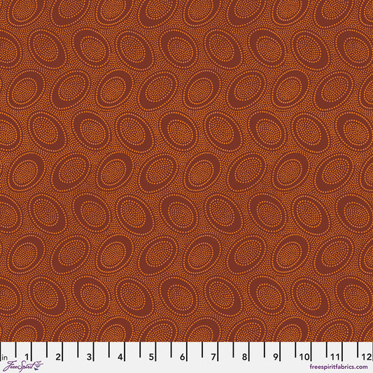 Kaffe Fassett Fabrics - Aboriginal Dot - Pumpkin  From FreeSpirit Fabrics