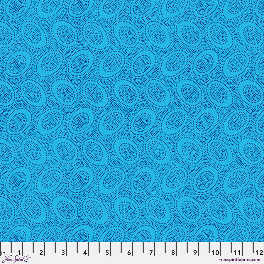 Kaffe Fassett Fabrics - Aboriginal Dot - Turquoise  From FreeSpirit Fabrics