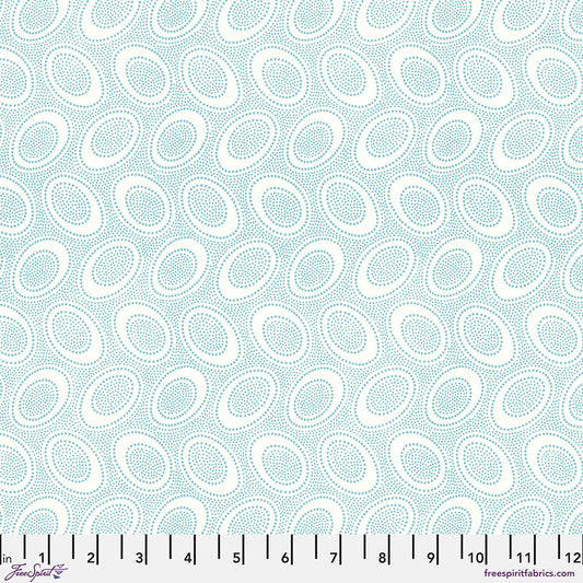 Kaffe Fassett Fabrics - Aboriginal Dot - Water  From FreeSpirit Fabrics