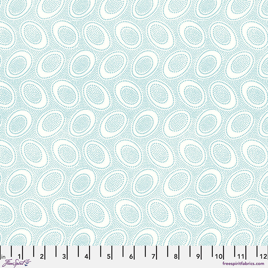 Kaffe Fassett Fabrics - Aboriginal Dot - Water  From FreeSpirit Fabrics