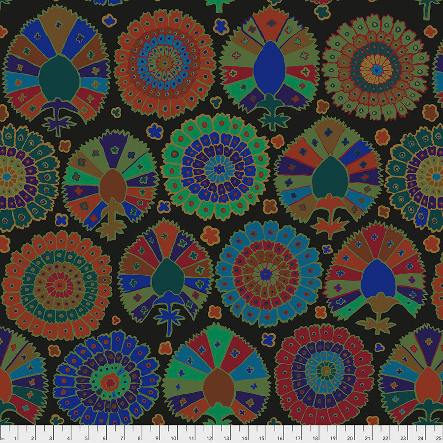 Kaffe Fassett Fabrics - Turkish Delight - Black  From FreeSpirit Fabrics