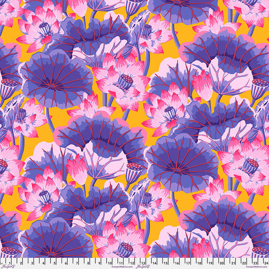 Kaffe Fassett Fabrics - Lake Blossoms - Purple  From FreeSpirit Fabrics