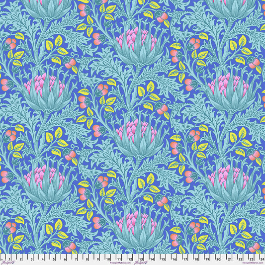 Artichoke - Blue From Kaffe x Morris & Co. Collaboration From FreeSpirit Fabrics
