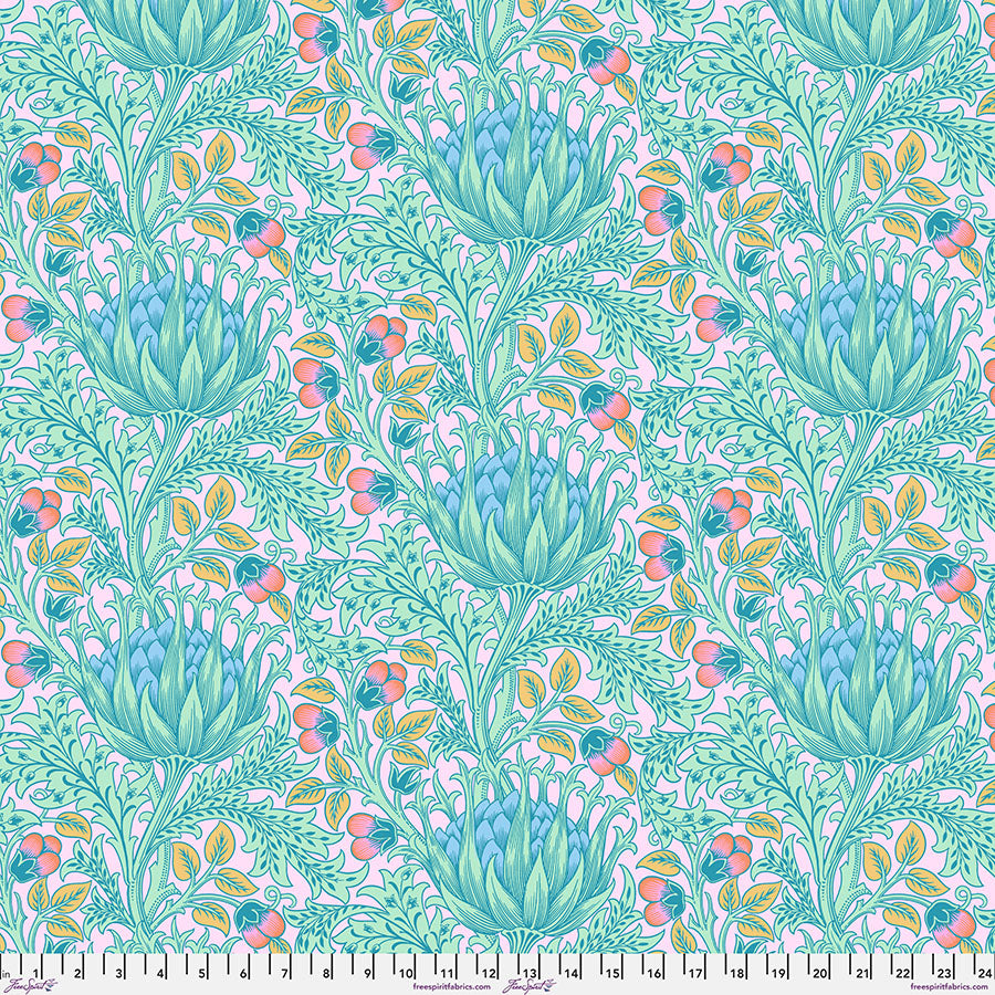 Artichoke - Lavender From Kaffe x Morris & Co. Collaboration From FreeSpirit Fabrics