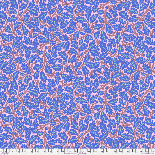 Oak - Blue From Kaffe x Morris & Co. Collaboration From FreeSpirit Fabrics