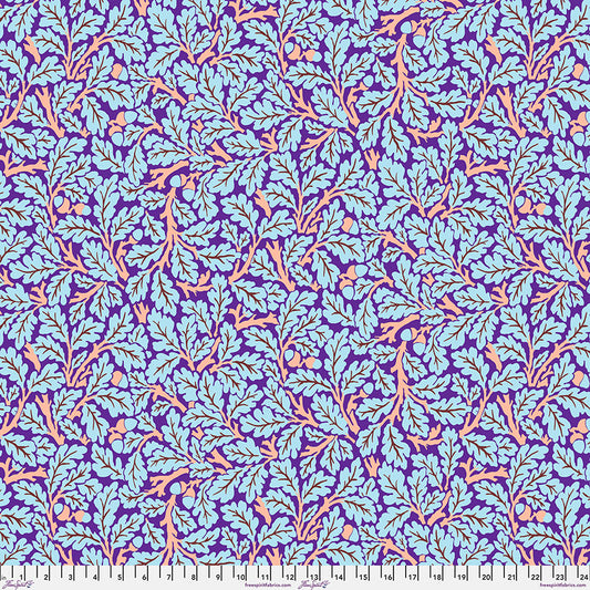 Oak - Purple From Kaffe x Morris & Co. Collaboration From FreeSpirit Fabrics
