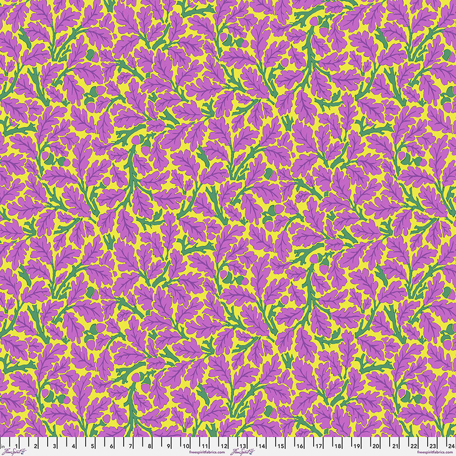 Oak - Violet From Kaffe x Morris & Co. Collaboration From FreeSpirit Fabrics