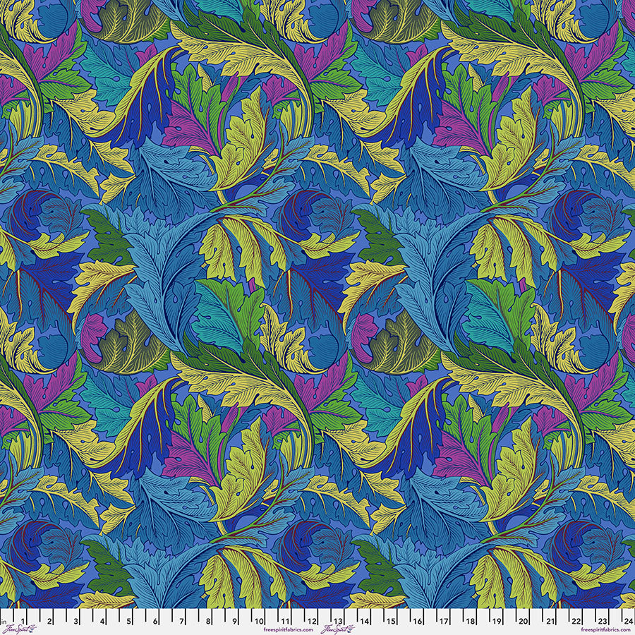 Acanthus - Cobalt From Kaffe x Morris & Co. Collaboration From FreeSpirit Fabrics