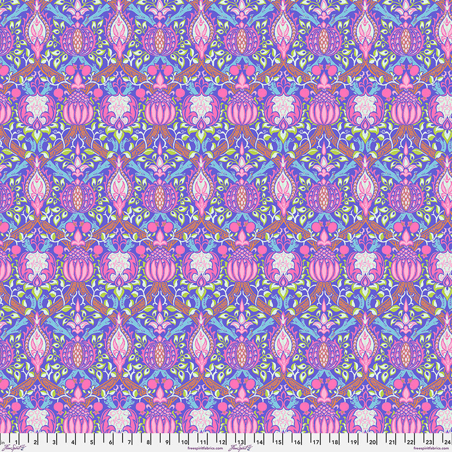 Granada - Purple  From Kaffe x Morris & Co. Collaboration From FreeSpirit Fabrics