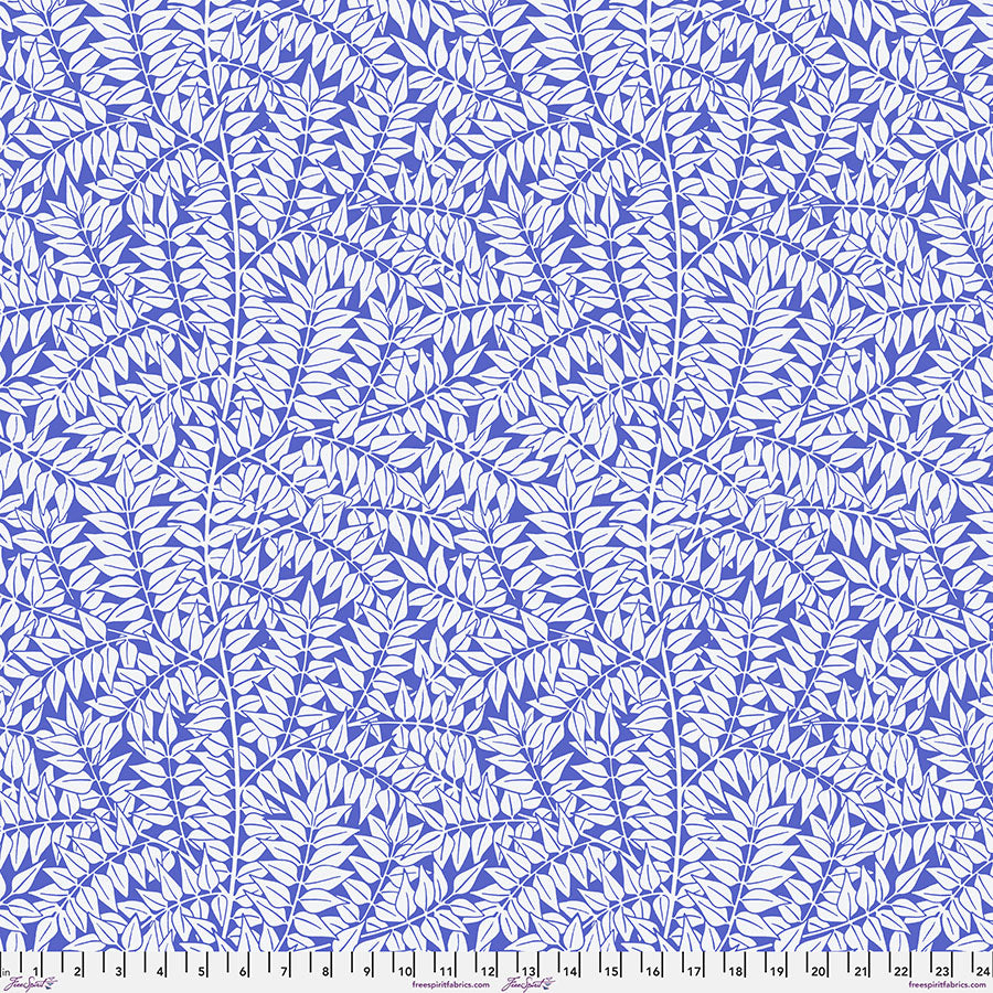 Branches - Blue From Kaffe x Morris & Co. Collaboration From FreeSpirit Fabrics