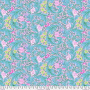 Leicester - Aqua From Kaffe x Morris & Co. Collaboration From FreeSpirit Fabrics