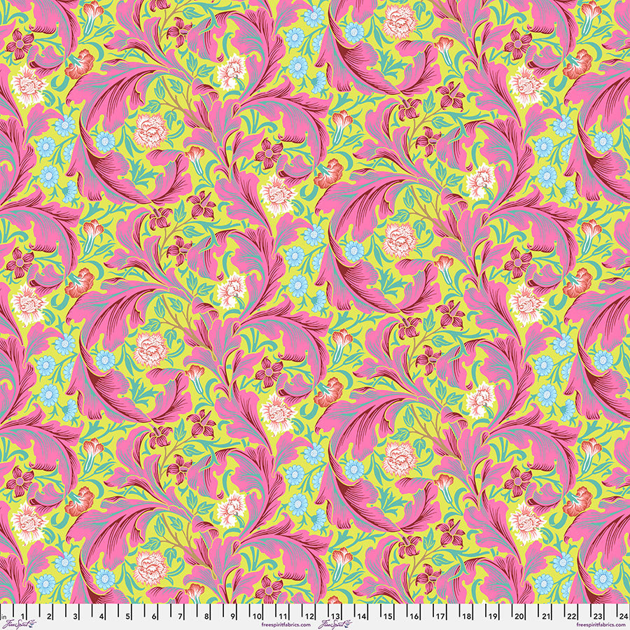 Leicester - Fuchsia From Kaffe x Morris & Co. Collaboration From FreeSpirit Fabrics