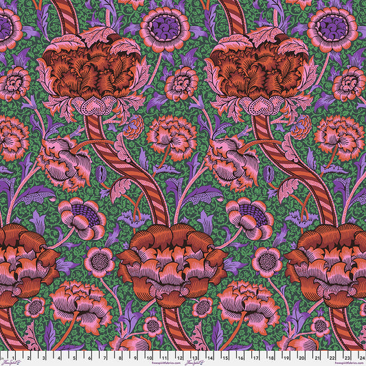 Wandle - Red From Kaffe x Morris & Co. Collaboration From FreeSpirit Fabrics
