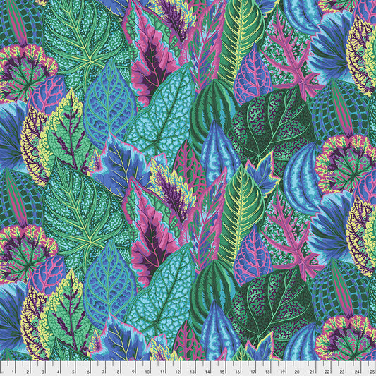 Kaffe Fassett Fabrics - Coleus - Turquoise From FreeSpirit Fabrics