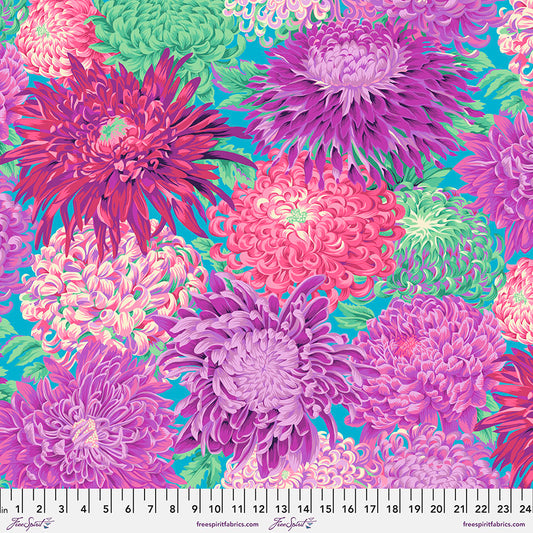 Kaffe Fassett Fabrics - Japanese Chrysanthemum  - Magenta From FreeSpirit Fabrics