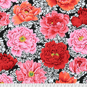 Kaffe Fassett Fabrics - Brocade Peony - Crimson From FreeSpirit Fabrics