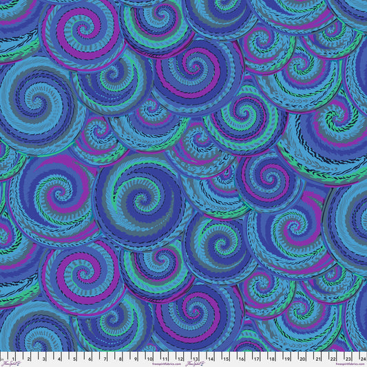 Kaffe Fassett Fabrics - Curly Baskets - Cobalt From FreeSpirit Fabrics