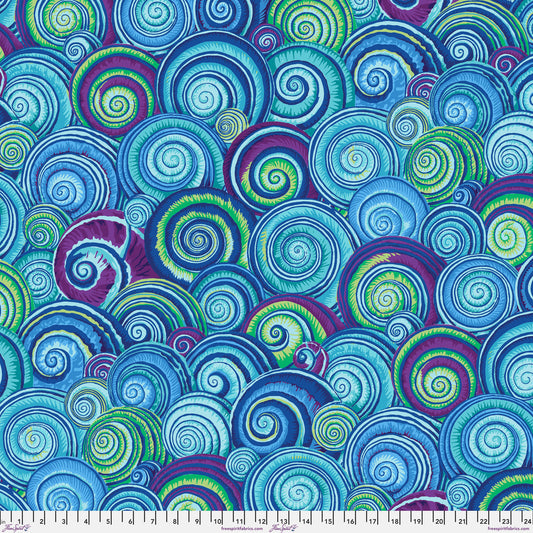 Kaffe Fassett Fabrics - Spiral Shells - Blue From FreeSpirit Fabrics